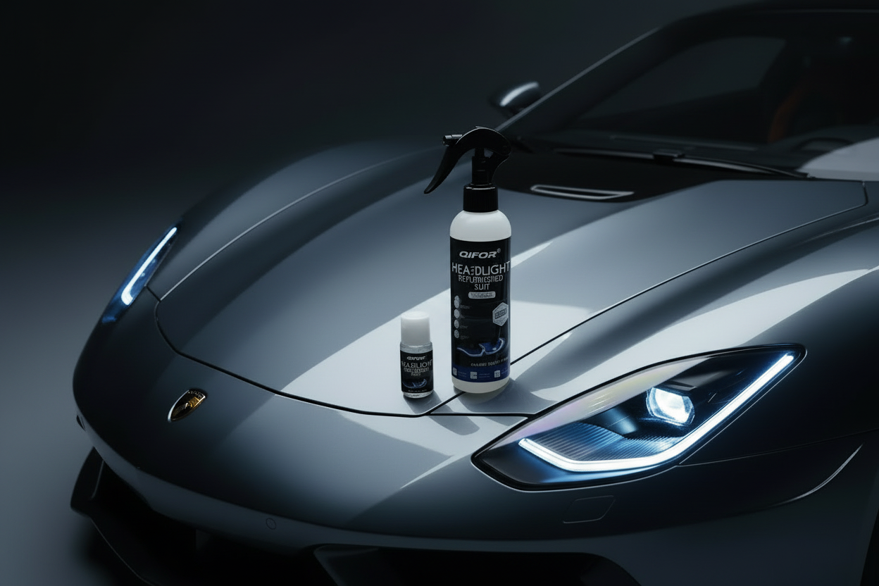 QIFOR Bottles on Supercar - Wide Angle